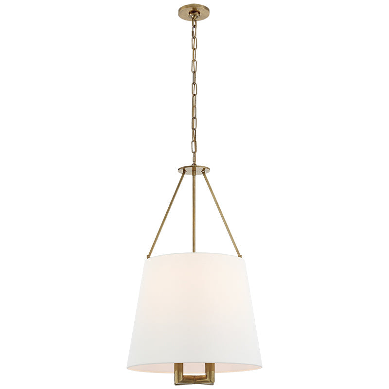 Loom Lampe à Suspension Vintage Industrielle En Laiton Et Tissu