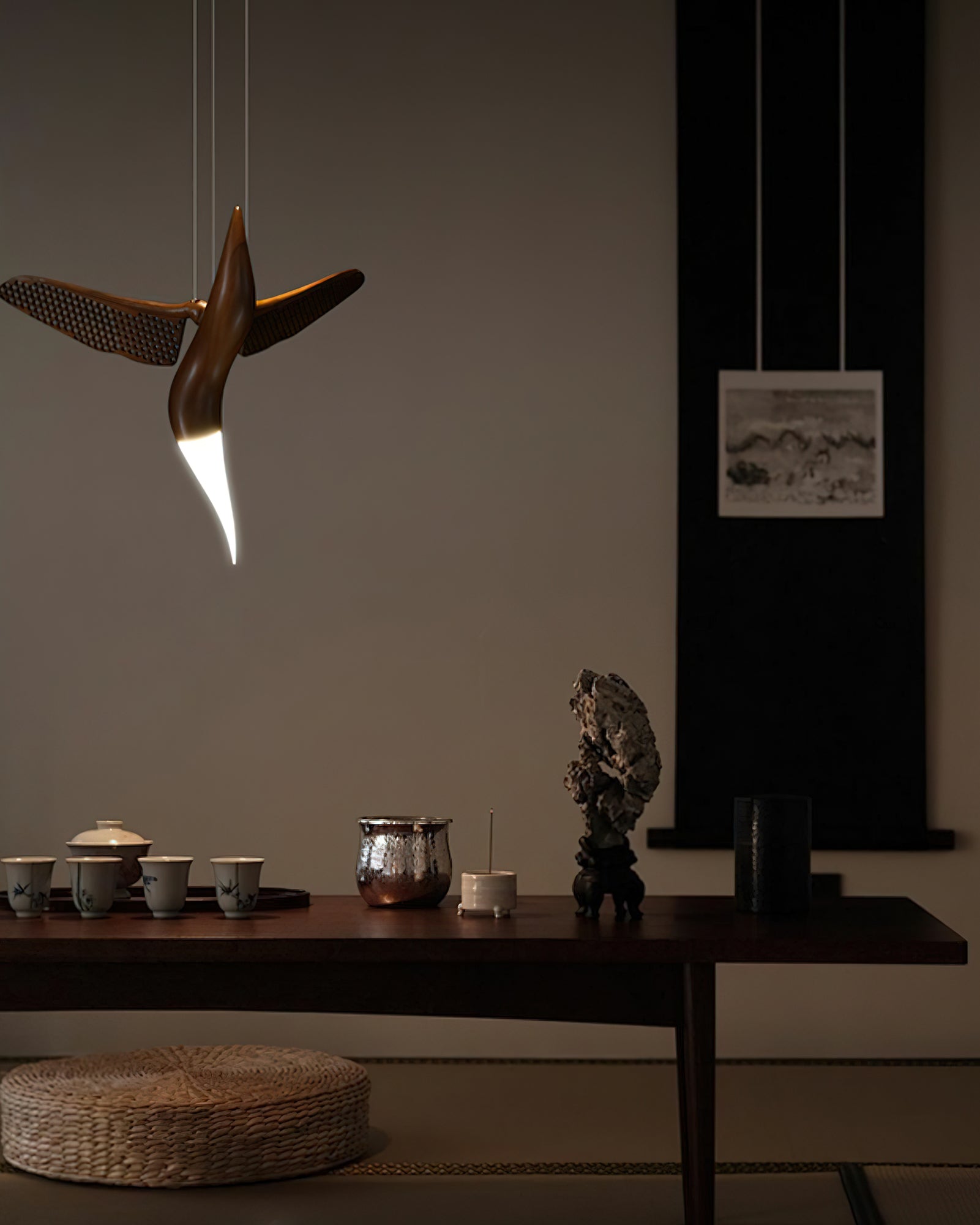 Elsilor Suspension Bois Inspirée des Oiseaux