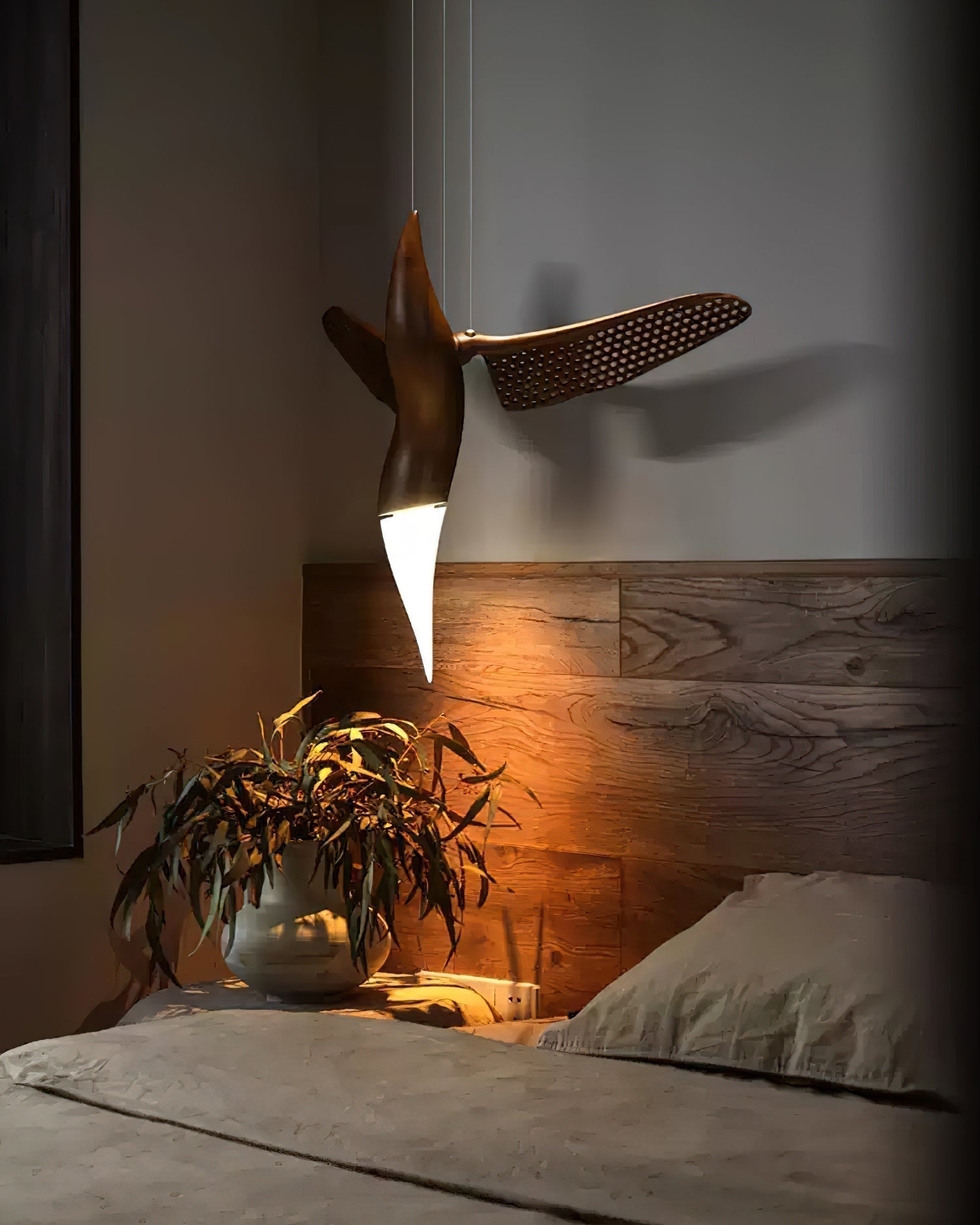 Elsilor Suspension Bois Inspirée des Oiseaux