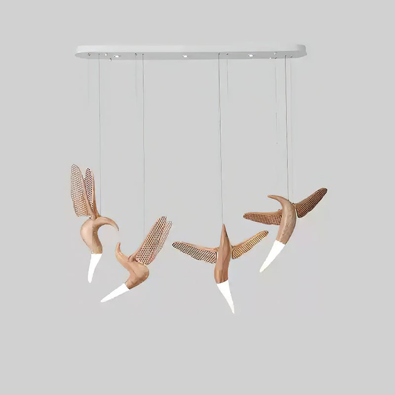 Elsilor Suspension Bois Inspirée des Oiseaux
