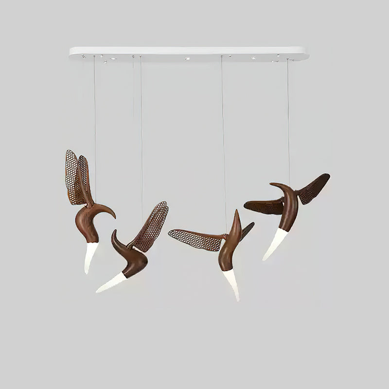 Elsilor Suspension Bois Inspirée des Oiseaux