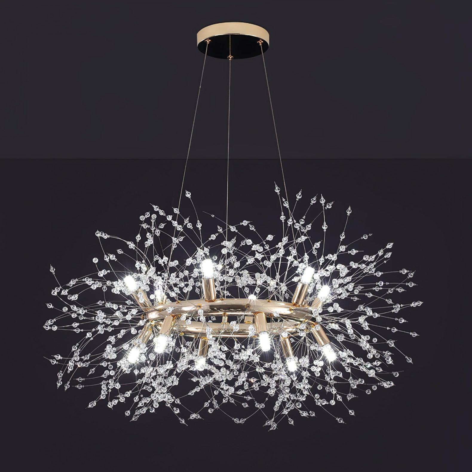 Lustra Lustre Pissenlit Rond en Acier Inoxydable