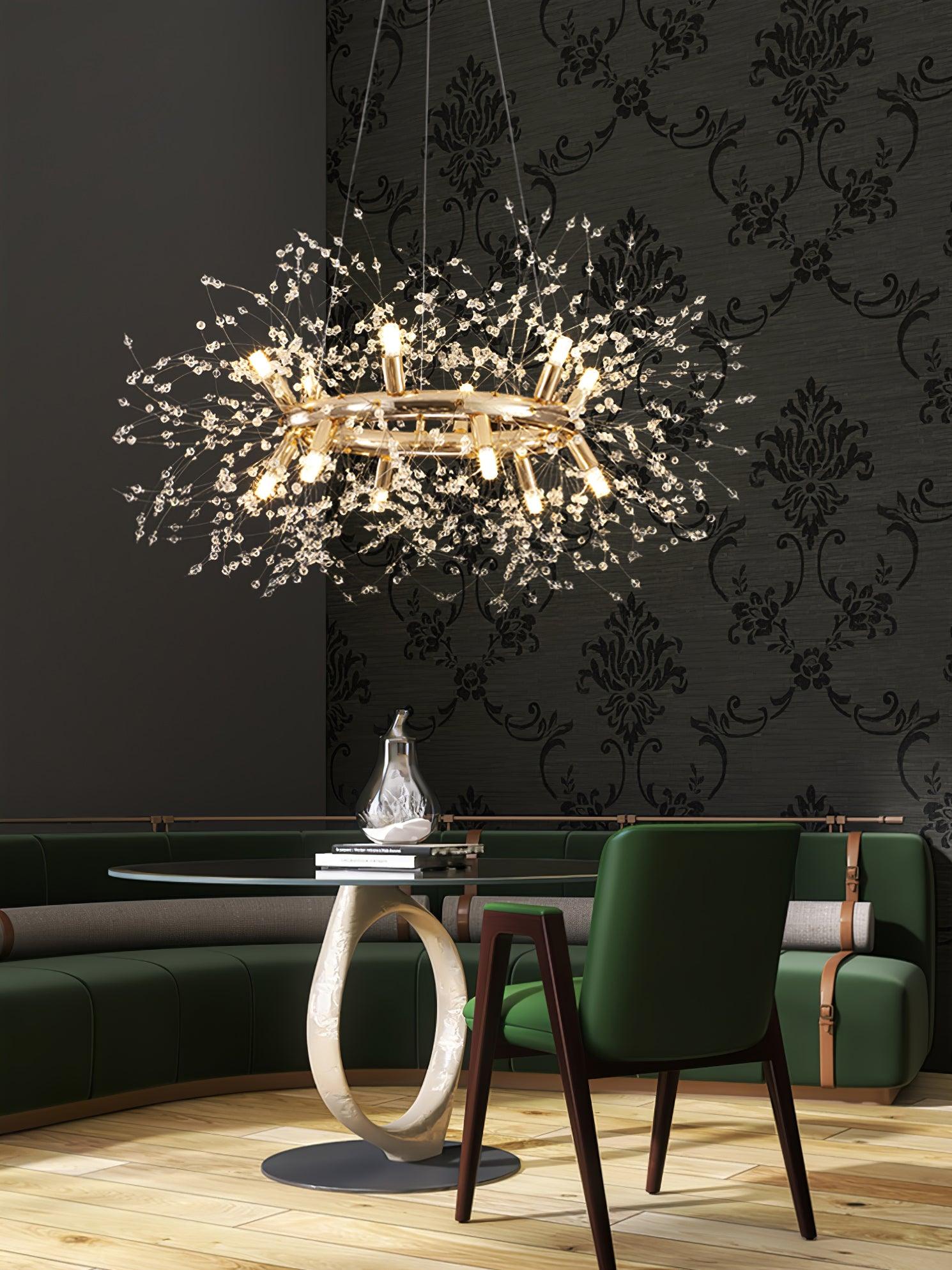 Lustra Lustre Pissenlit Rond en Acier Inoxydable