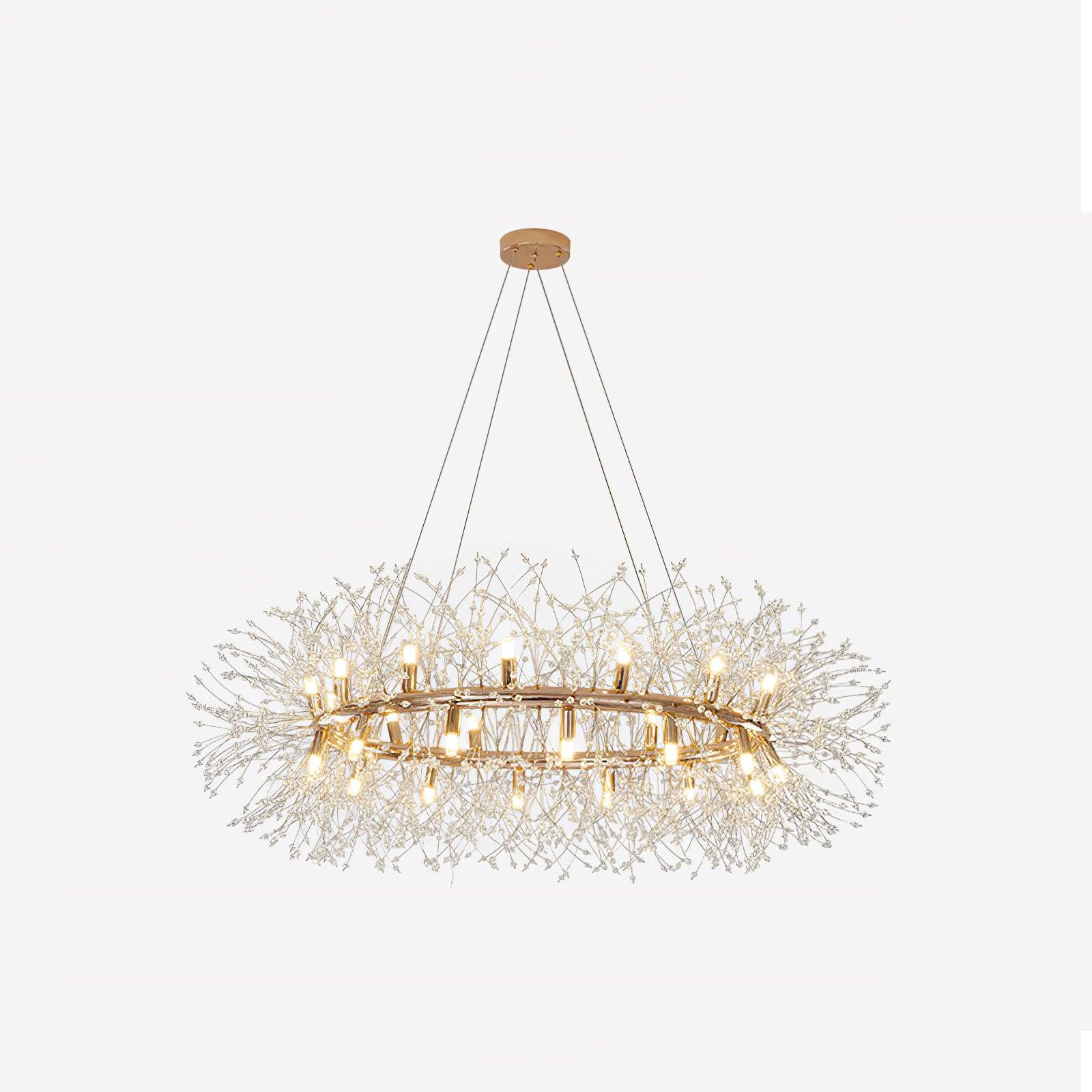 Lustra Lustre Pissenlit Rond en Acier Inoxydable