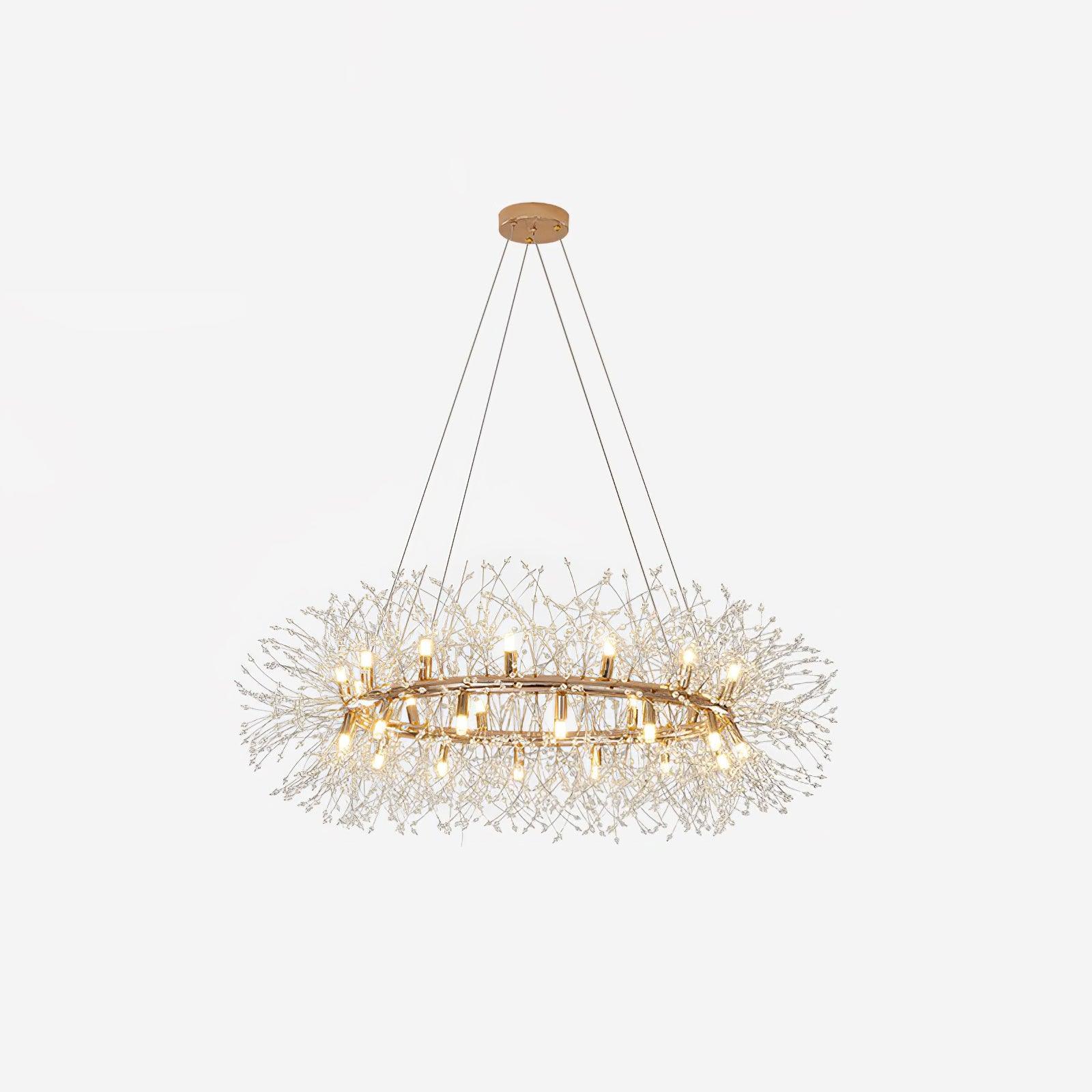 Lustra Lustre Pissenlit Rond en Acier Inoxydable