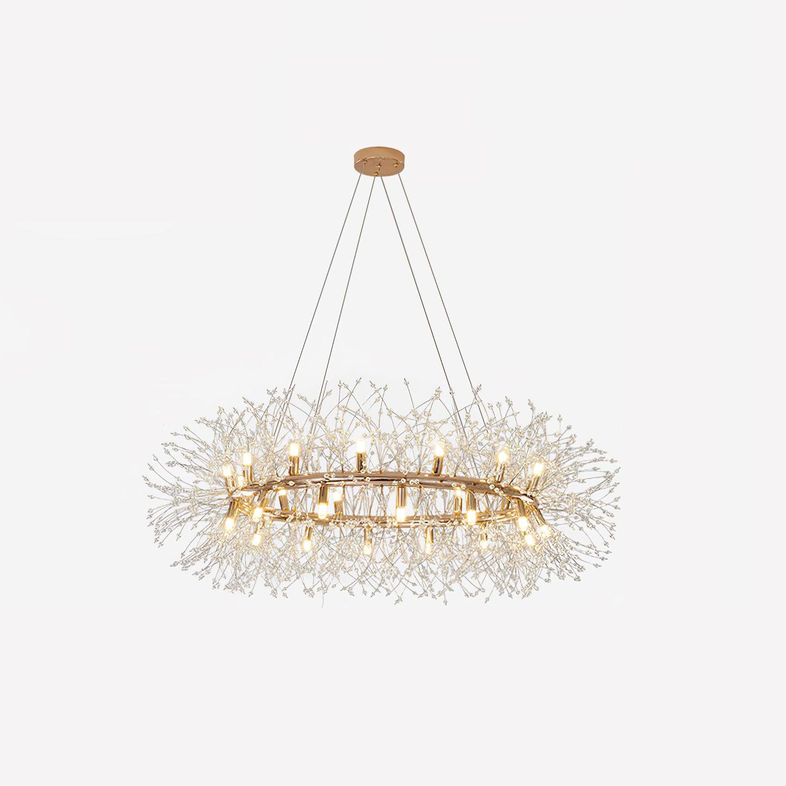 Lustra Lustre Pissenlit Rond en Acier Inoxydable
