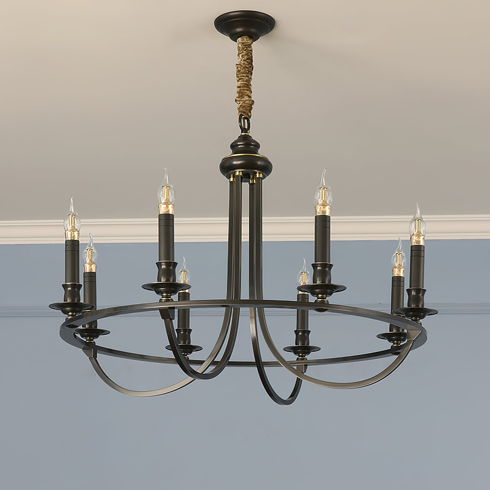 Plume Lustre En Tissu Et Laiton De Style Vintage élégant