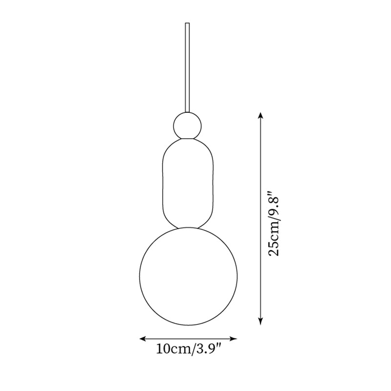 Gavon Lampe Suspendue en Verre et Travertin