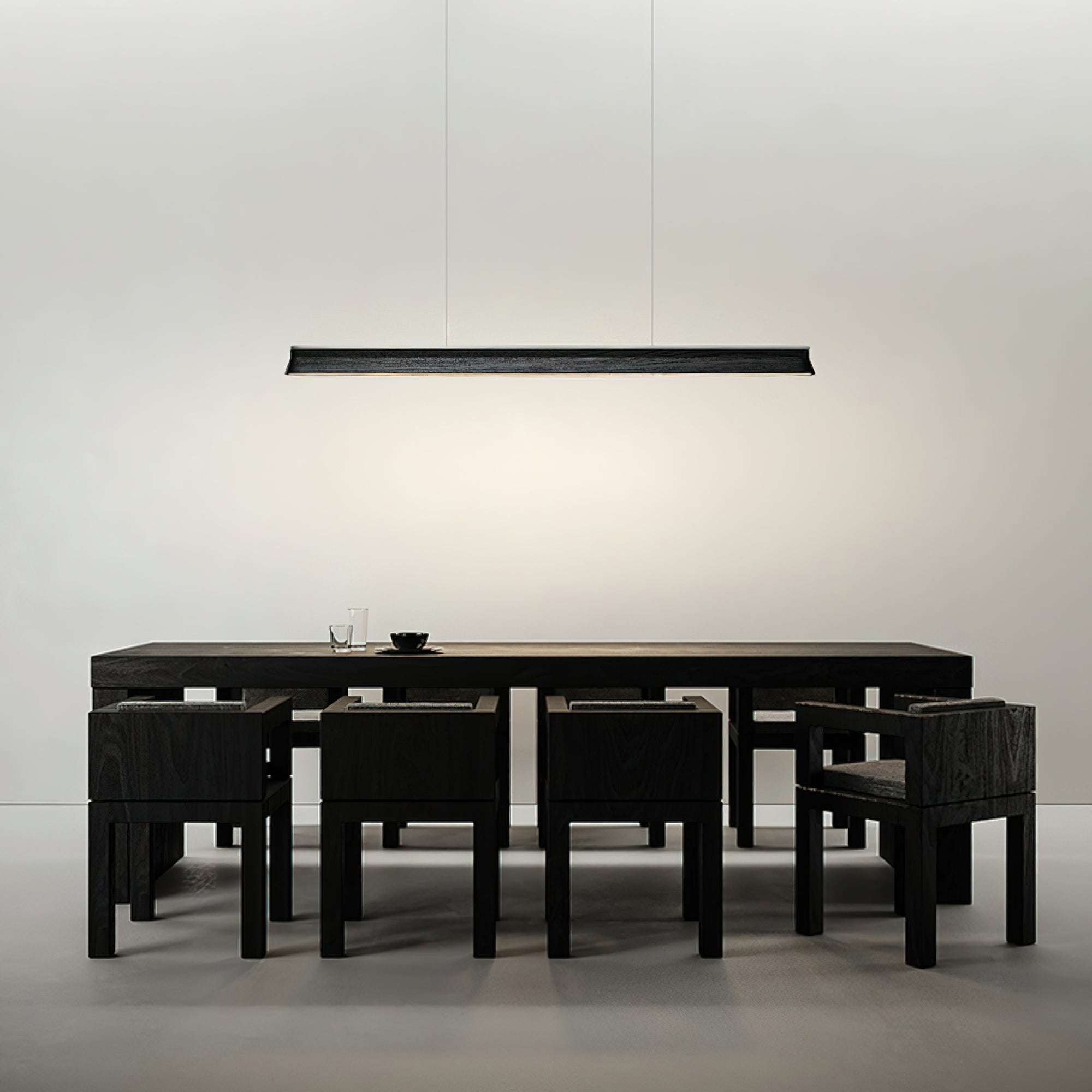 Lustra Suspension Lampe Poutre en Bois Minimaliste