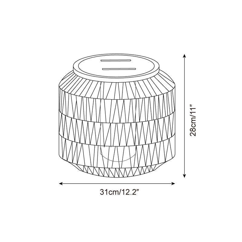 Danya Lampe Extérieure Cylindre en Rattan Solaire
