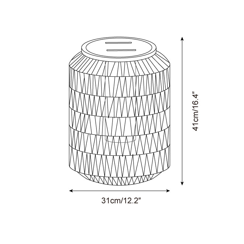 Danya Lampe Extérieure Cylindre en Rattan Solaire