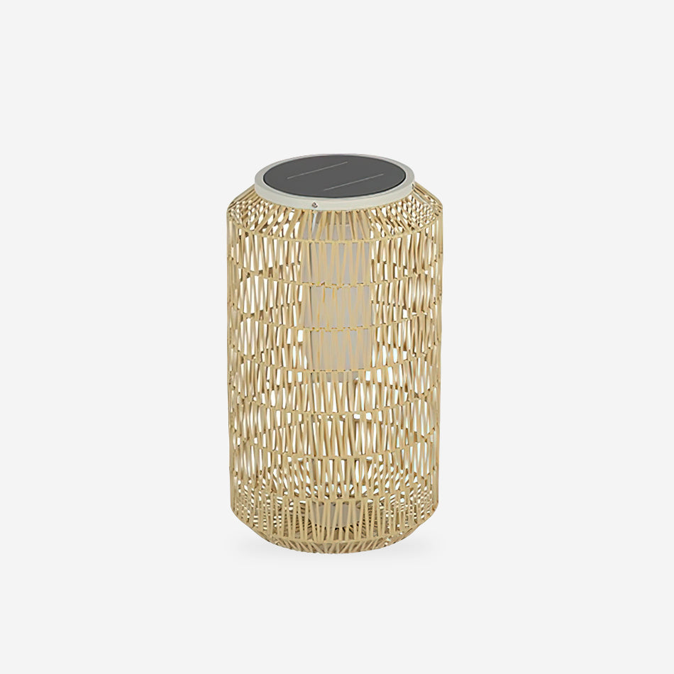 Danya Lampe Extérieure Cylindre en Rattan Solaire