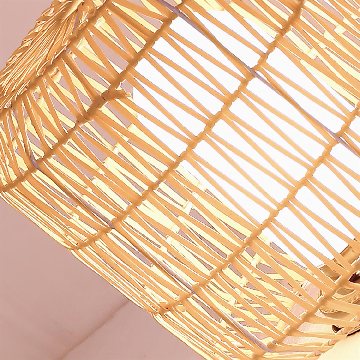 Danya Lampe Extérieure Cylindre en Rattan Solaire