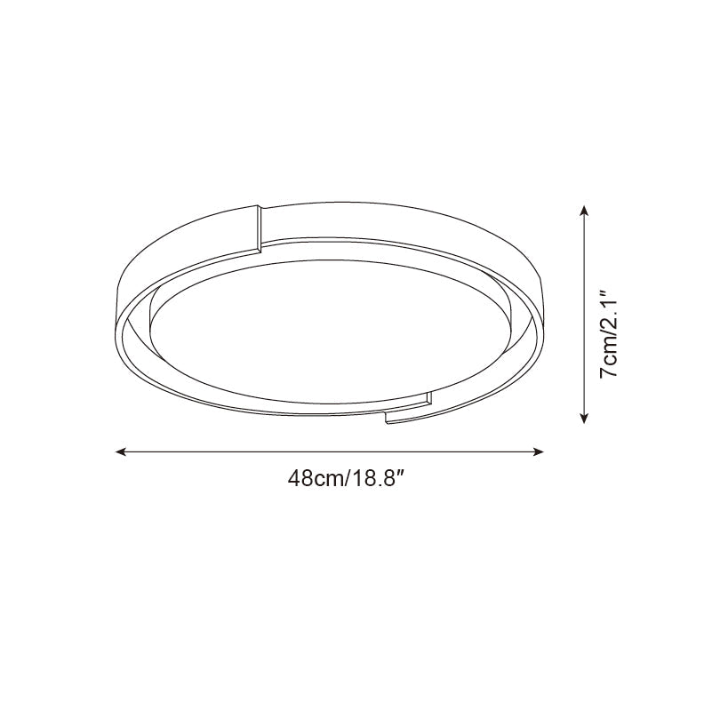 Juvio Plafonnier Rond Minimaliste en Travertin
