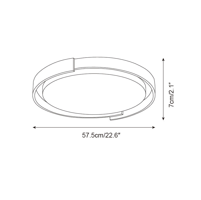 Juvio Plafonnier Rond Minimaliste en Travertin