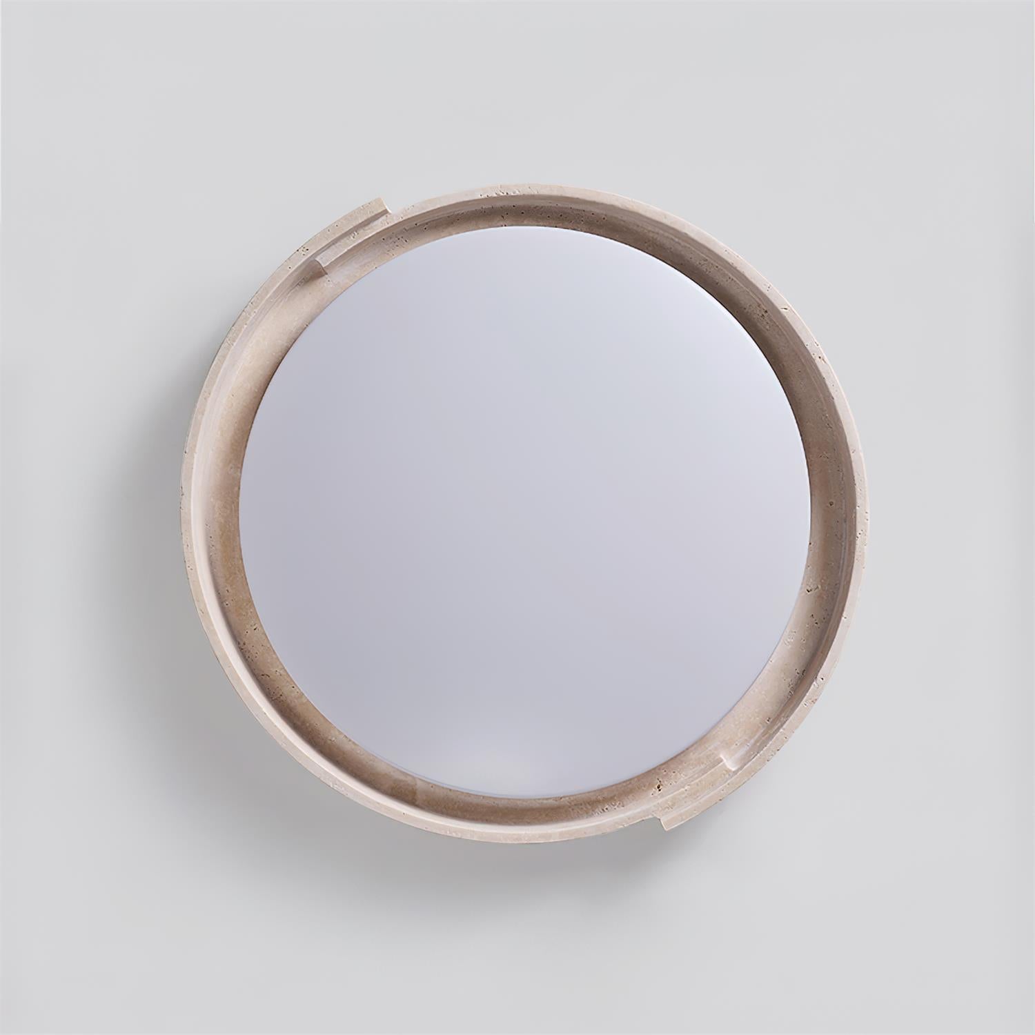 Juvio Plafonnier Rond Minimaliste en Travertin