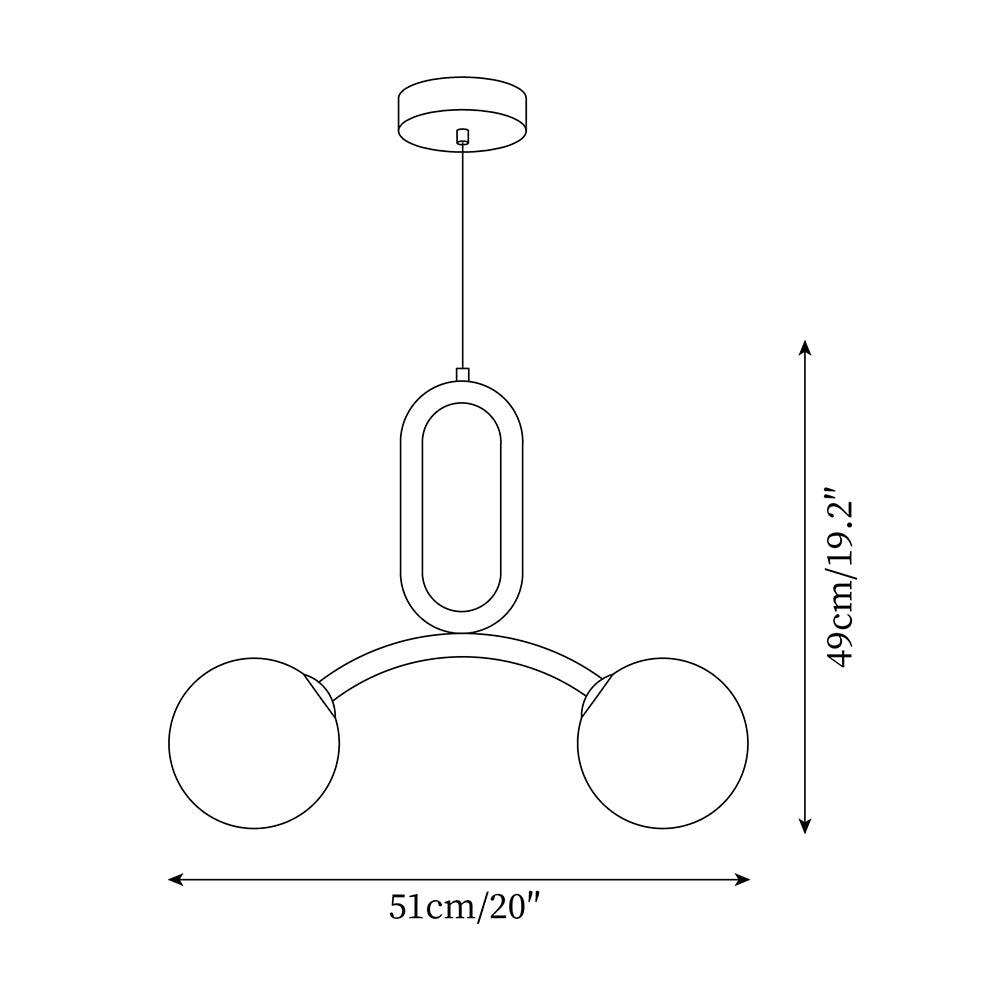 Astra Suspension Minimaliste en Verre