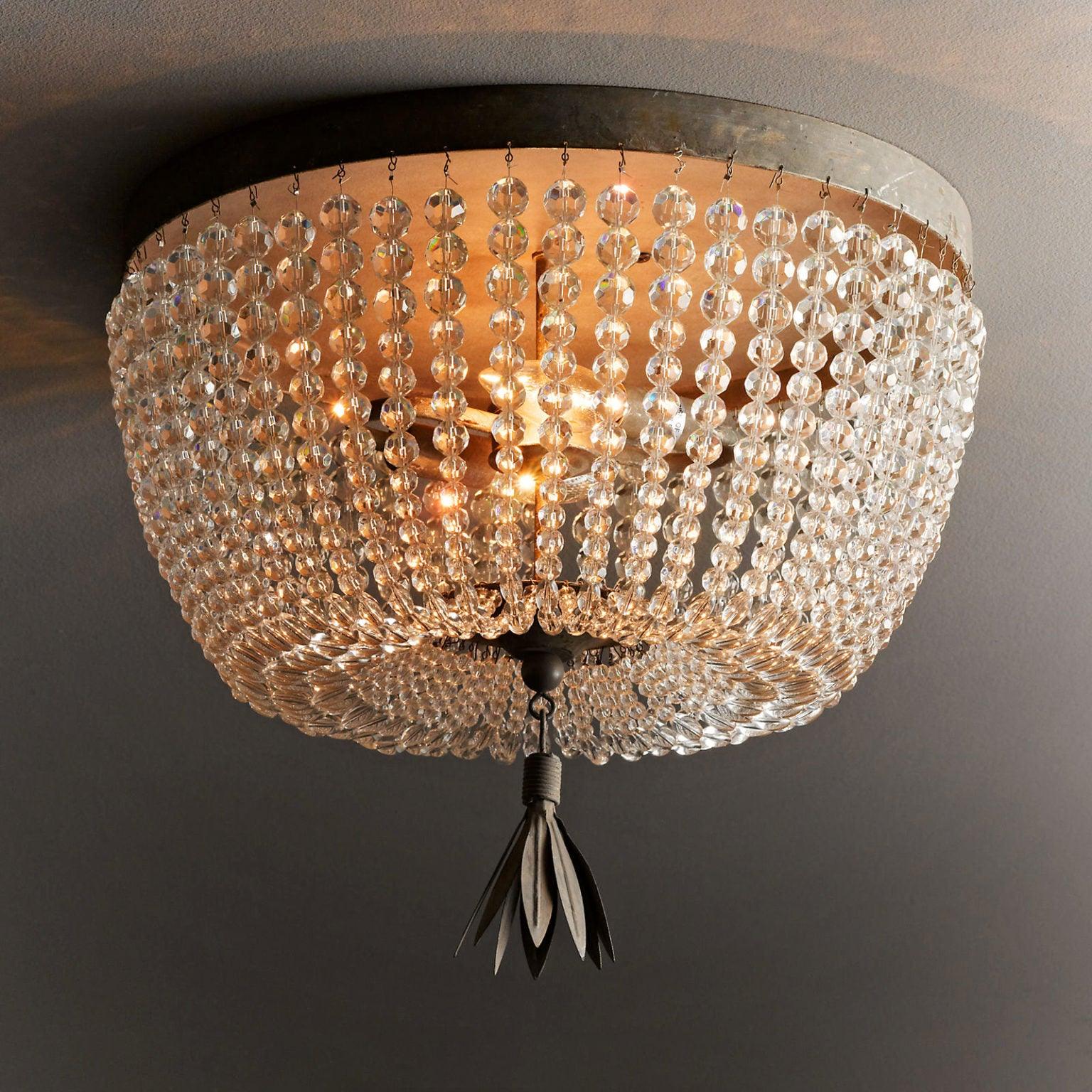 Solara Plafonnier avec brins de perles de cristal de luxe