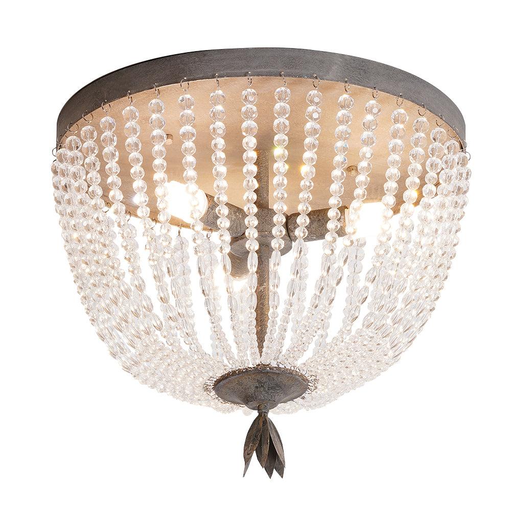 Solara Plafonnier avec brins de perles de cristal de luxe