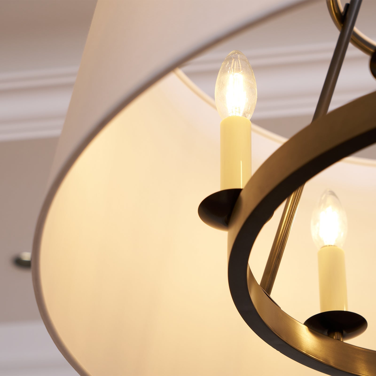 Wink Suspension En Laiton Et Tissu Minimaliste Moderne