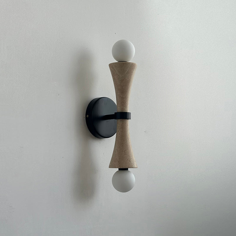 Aura Lampe Murale En Travertin Et Verre Minimaliste Moderne