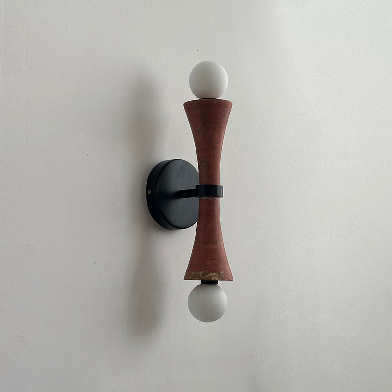 Aura Lampe Murale En Travertin Et Verre Minimaliste Moderne