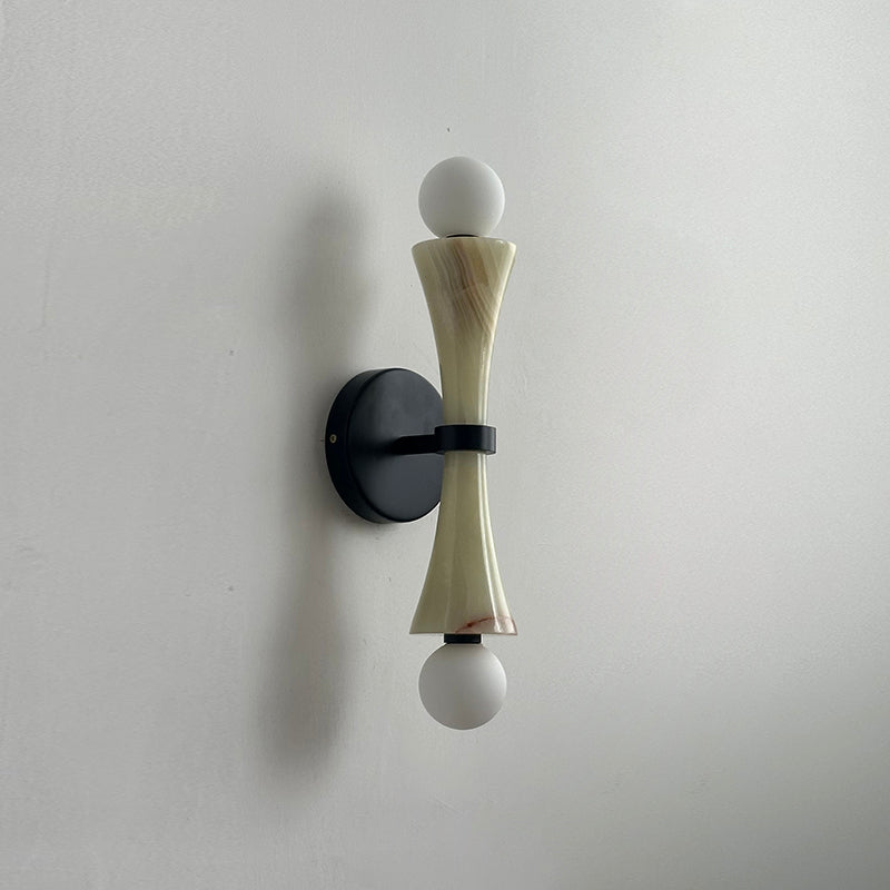 Aura Lampe Murale En Travertin Et Verre Minimaliste Moderne