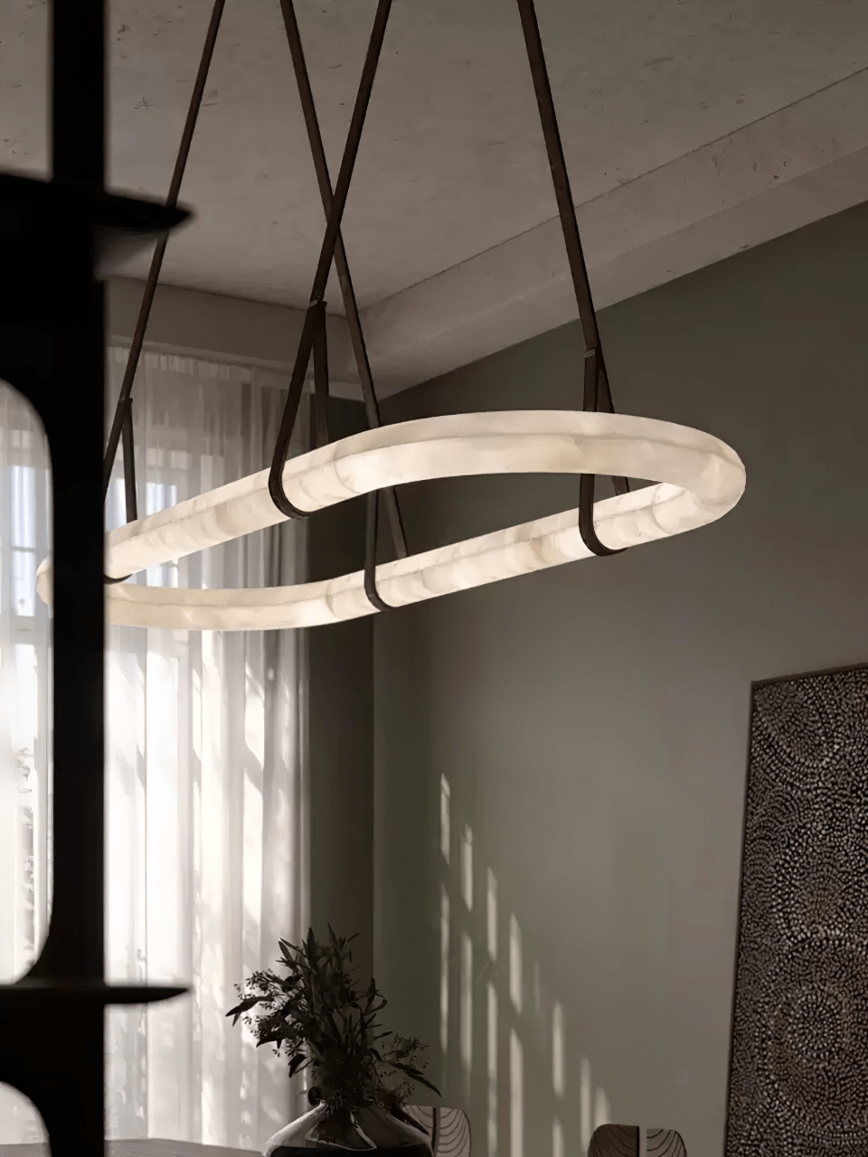 Nerina Albâtre Pendentif Lumière