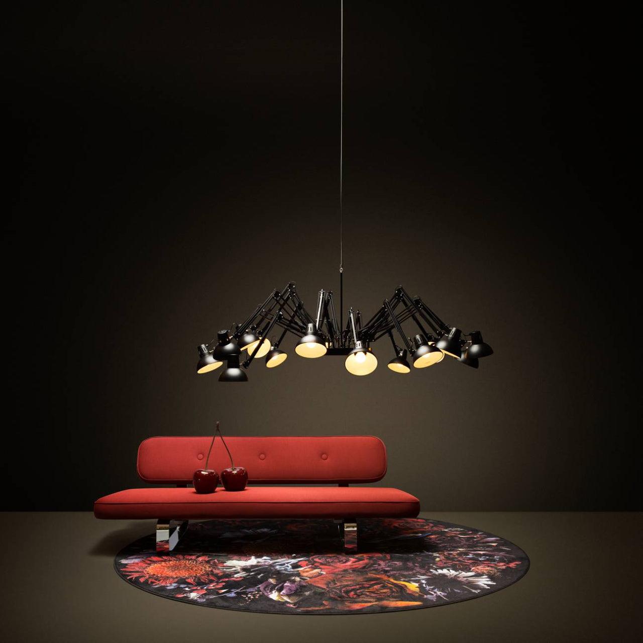 Lustra Lustre Noir à Bras Multiples Ajustables