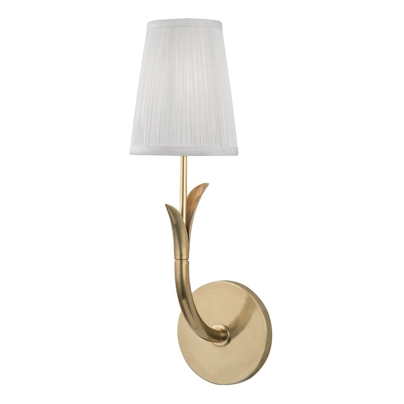 Elys Lampe Murale en Métal Laiton et Tissu Minimaliste Moderne