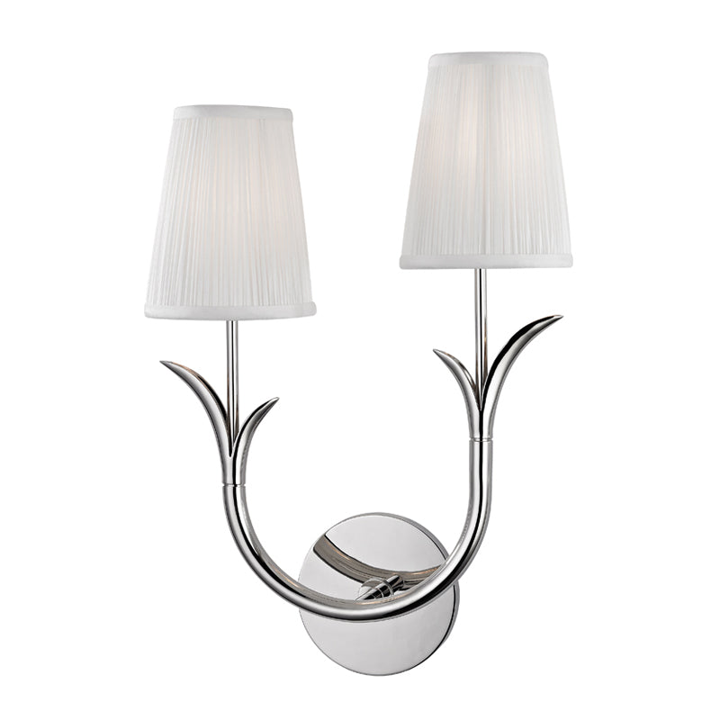 Elys Lampe Murale en Métal Laiton et Tissu Minimaliste Moderne