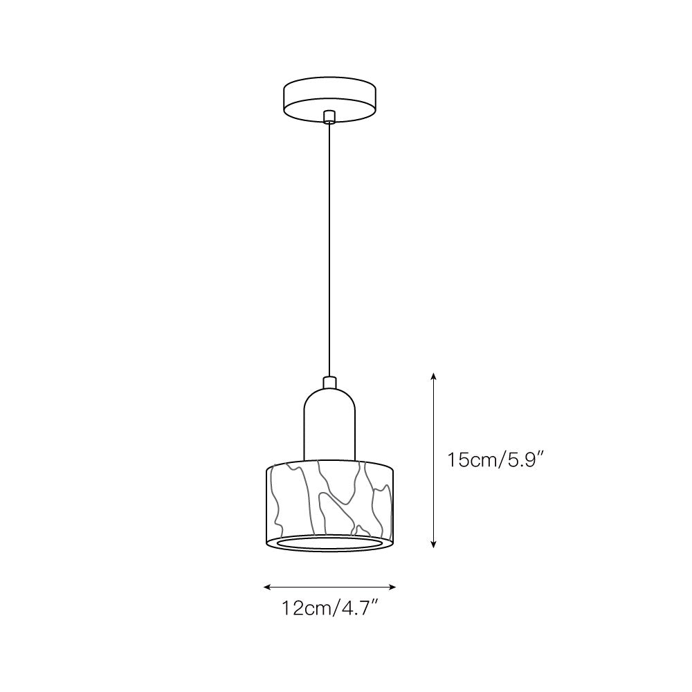 Flair Suspension en Marbre et Métal Minimaliste Moderne