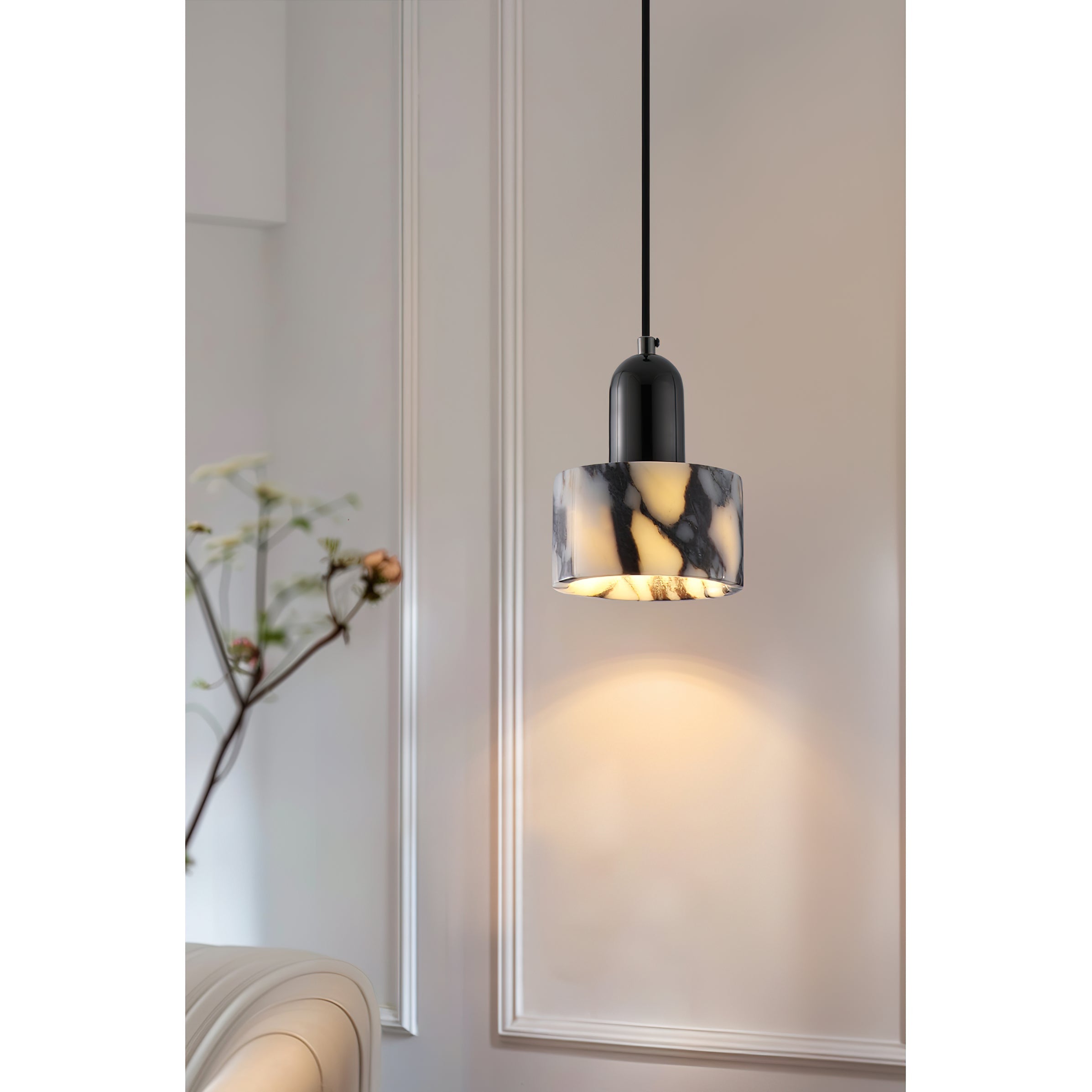 Flair Suspension en Marbre et Métal Minimaliste Moderne