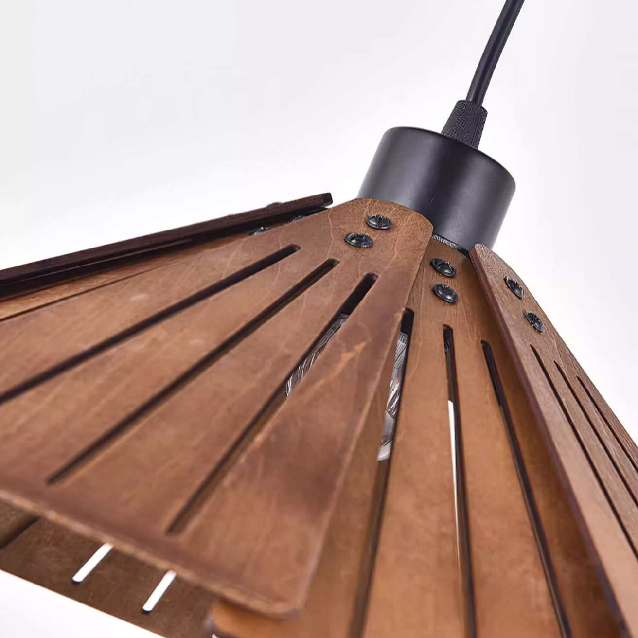 Delfina Lampe Suspendue Panneau en Bois Wabi-Sabi Organique