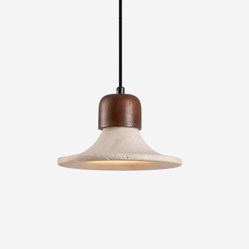 Ritta Suspension Forme Trompette Travertin