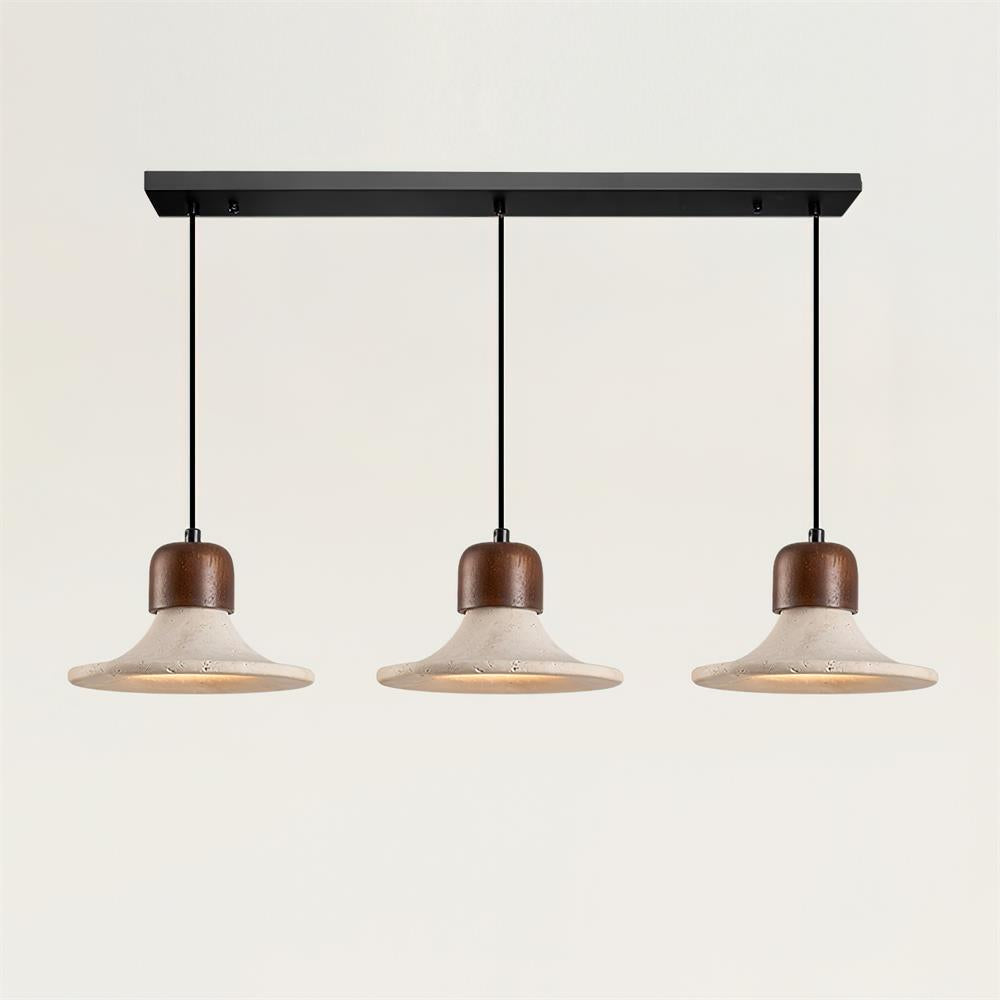 Ritta Suspension Forme Trompette Travertin