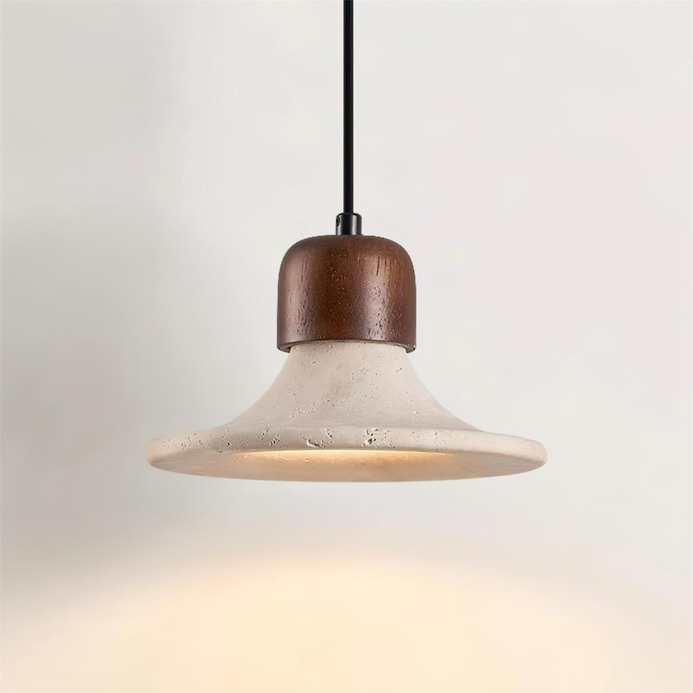 Ritta Suspension Forme Trompette Travertin