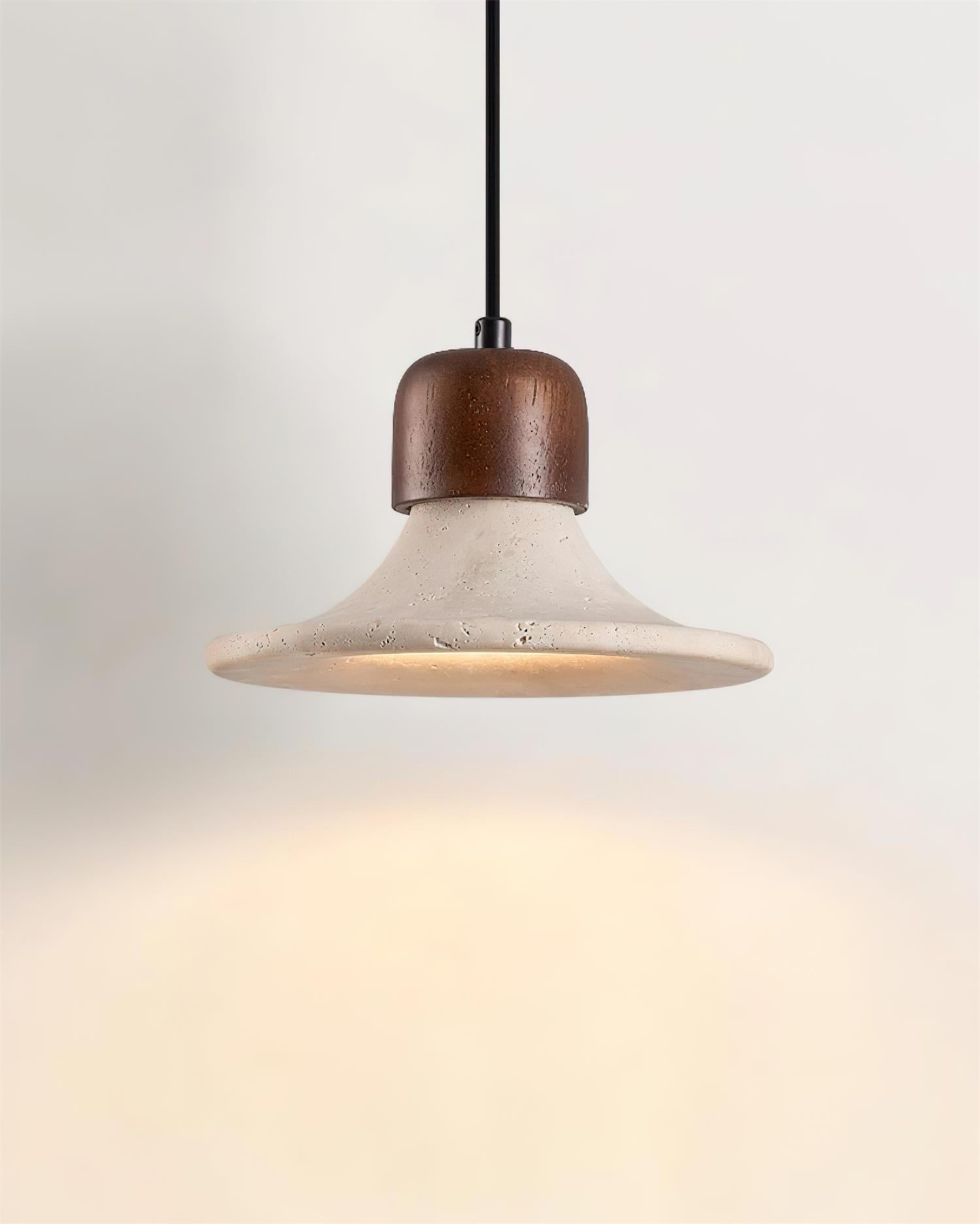Ritta Suspension Forme Trompette Travertin