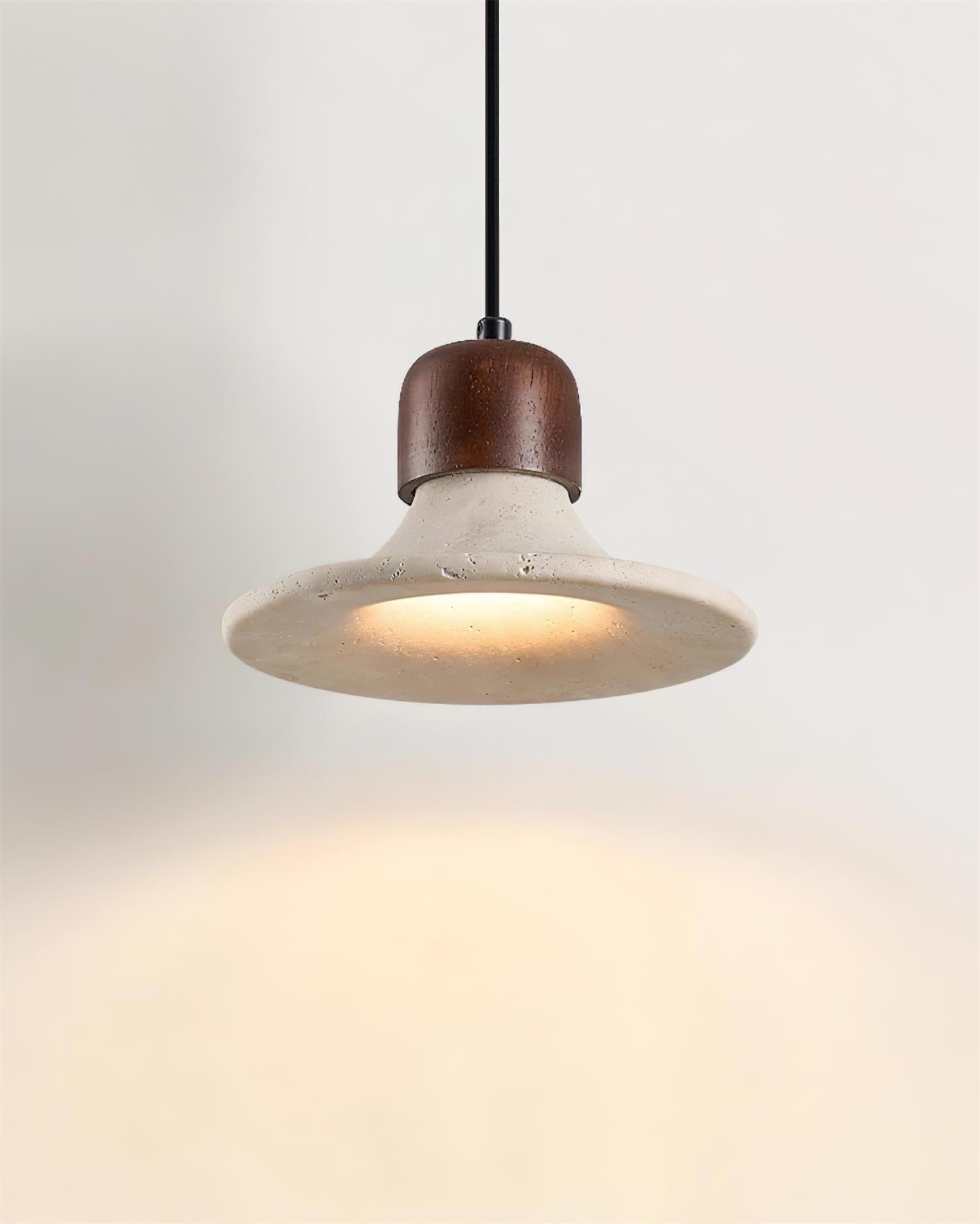 Ritta Suspension Forme Trompette Travertin