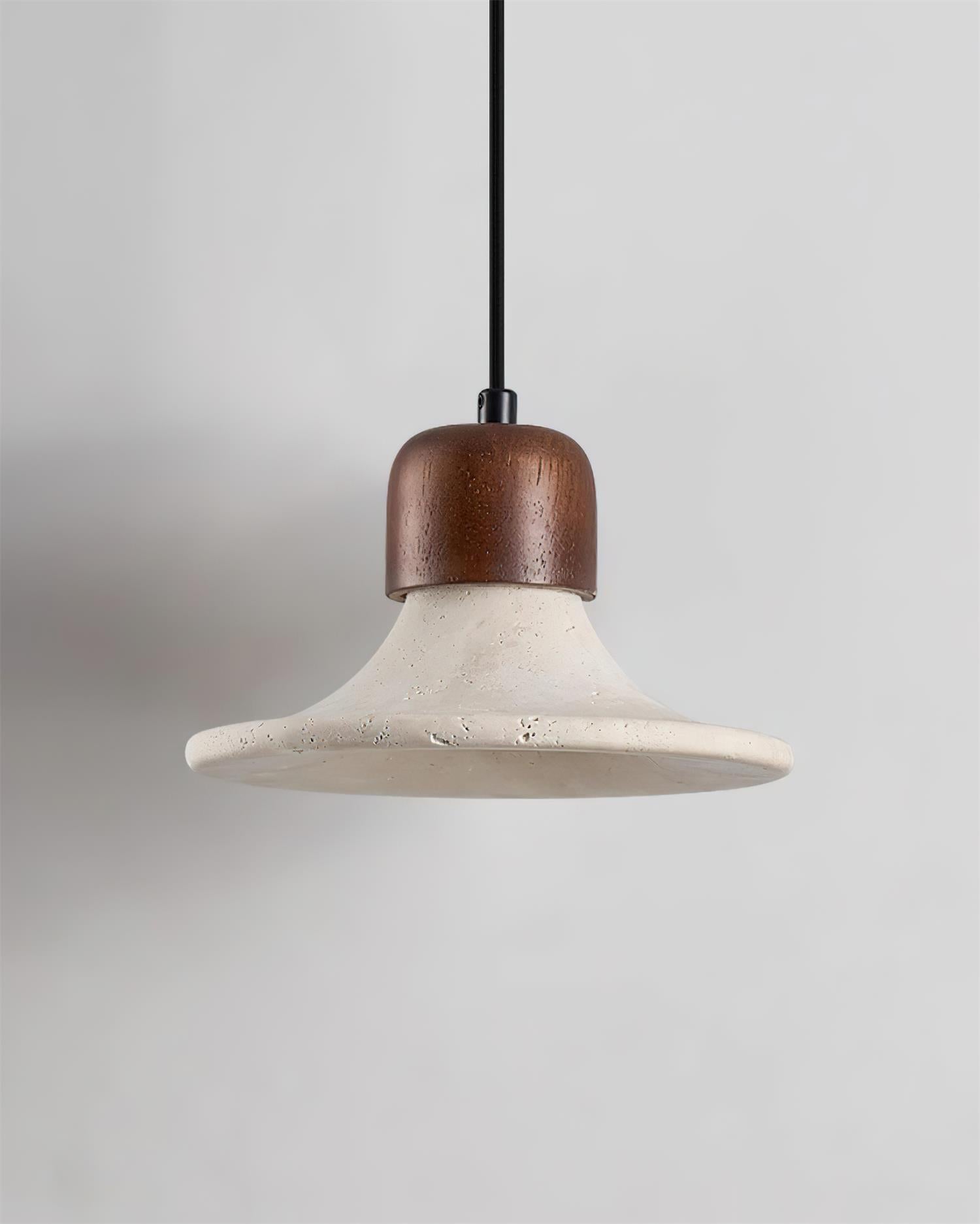 Ritta Suspension Forme Trompette Travertin