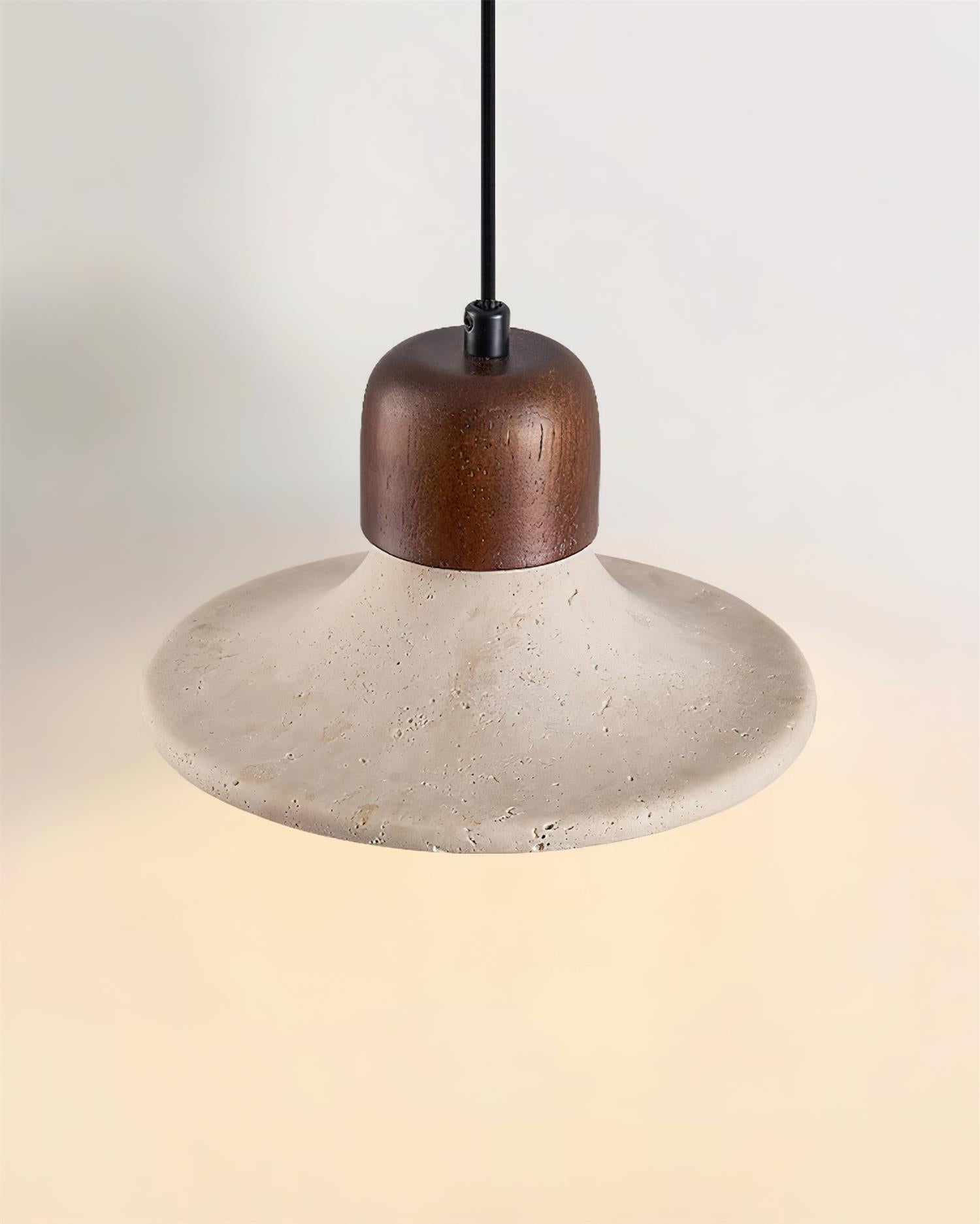 Ritta Suspension Forme Trompette Travertin