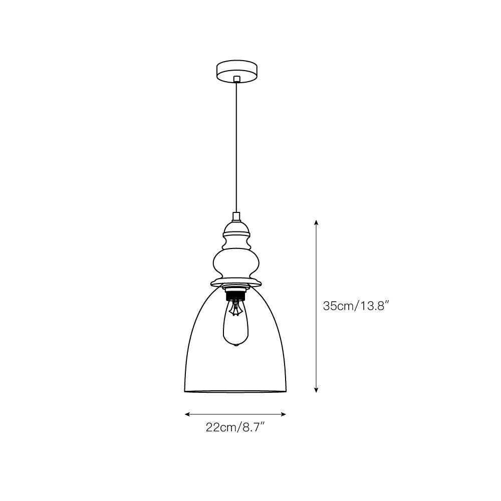 Inert Suspension en Bois et Verre Minimaliste Moderne
