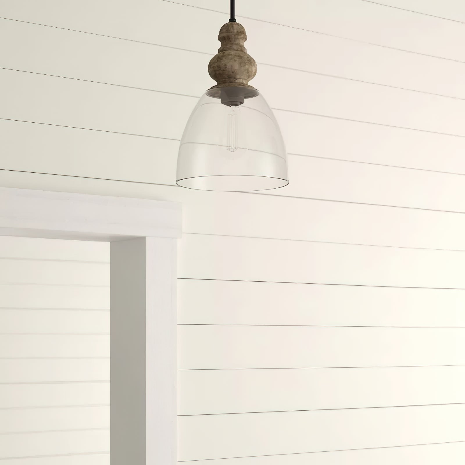 Inert Suspension en Bois et Verre Minimaliste Moderne