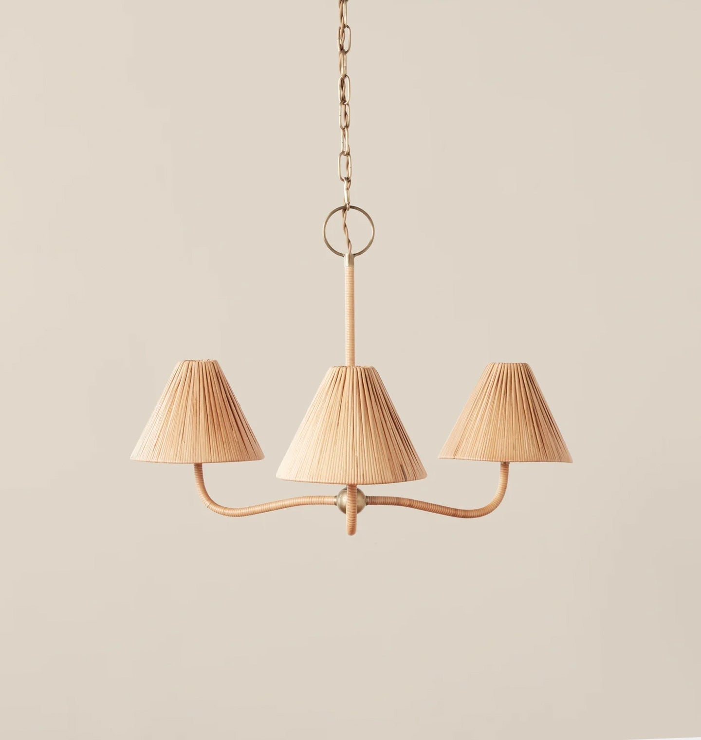 Delphine Lustre Métal Rattan Tissé Naturel Élégance