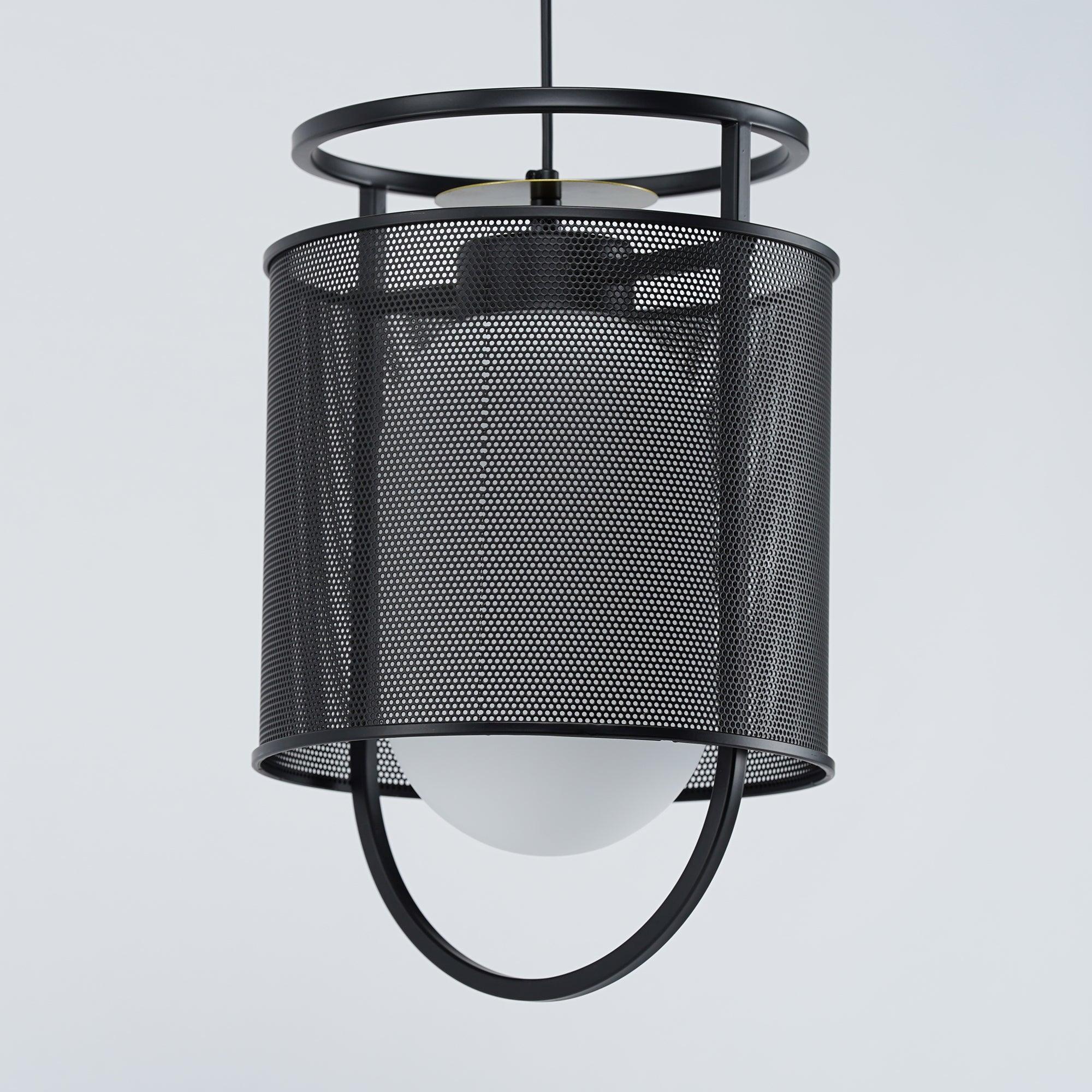 Solara Suspension Cylindre en Maille Accent en Laiton Industriel