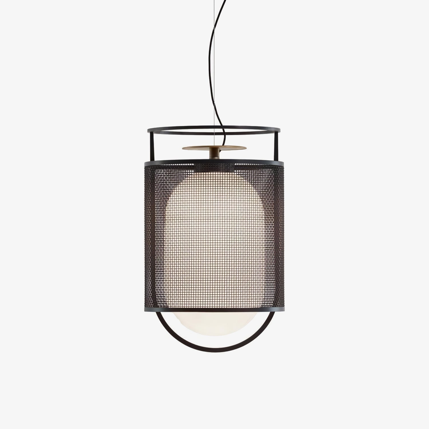 Solara Suspension Cylindre en Maille Accent en Laiton Industriel