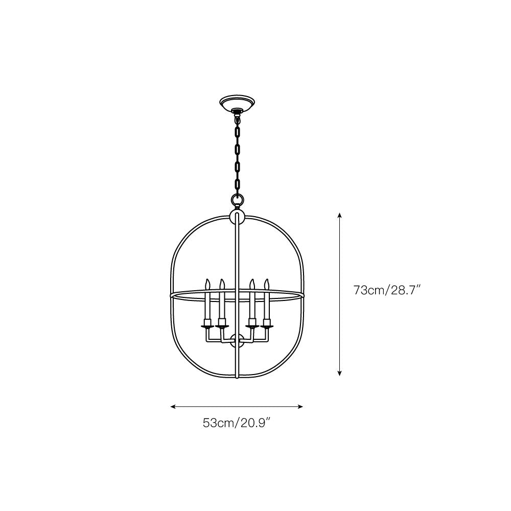 Sylph Suspension Métal Laiton Ouvert Industriel Vintage