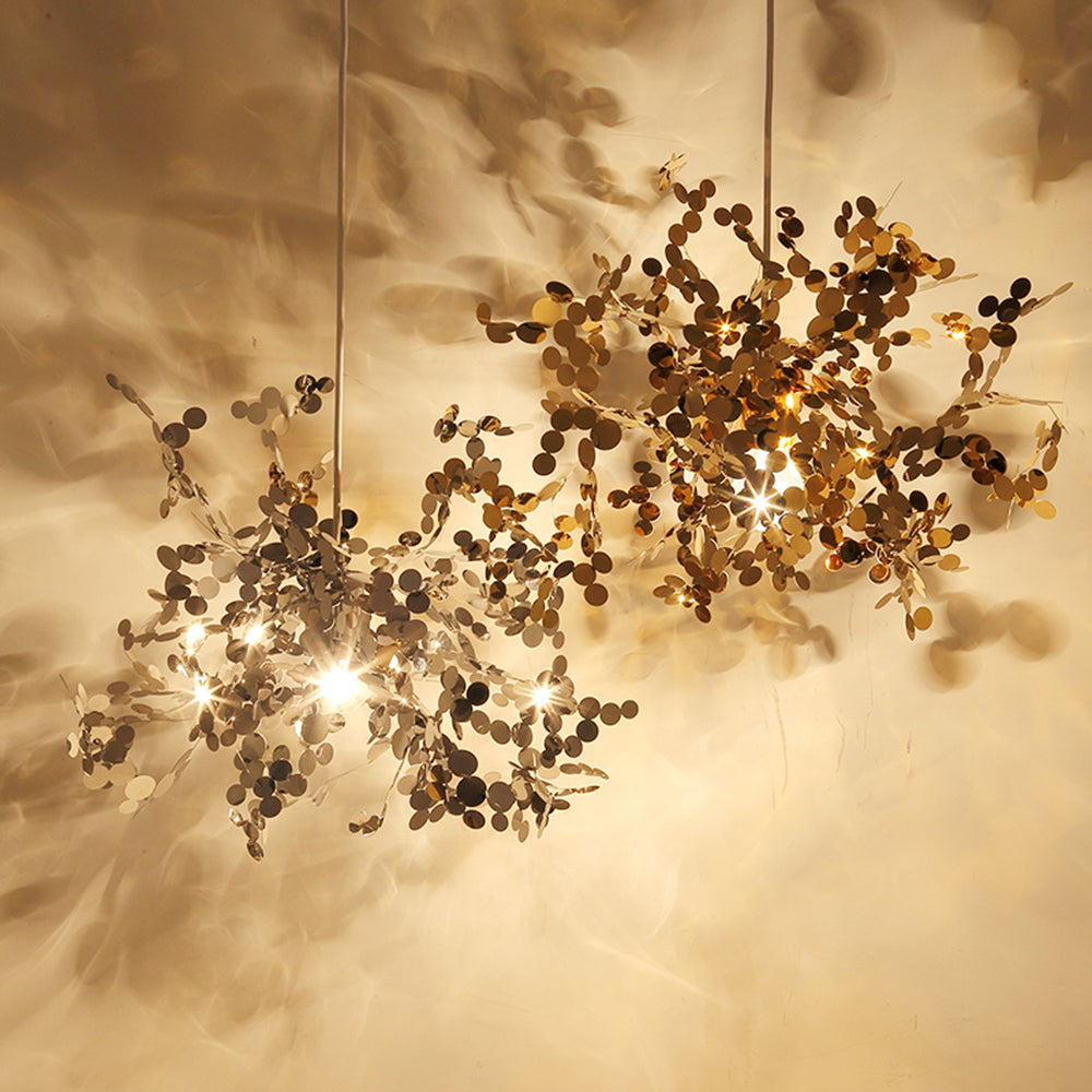 Ovela Suspension Divergence Inhabituelle. Acier Inoxydable. Or/Argent. Salle à Manger/Salon