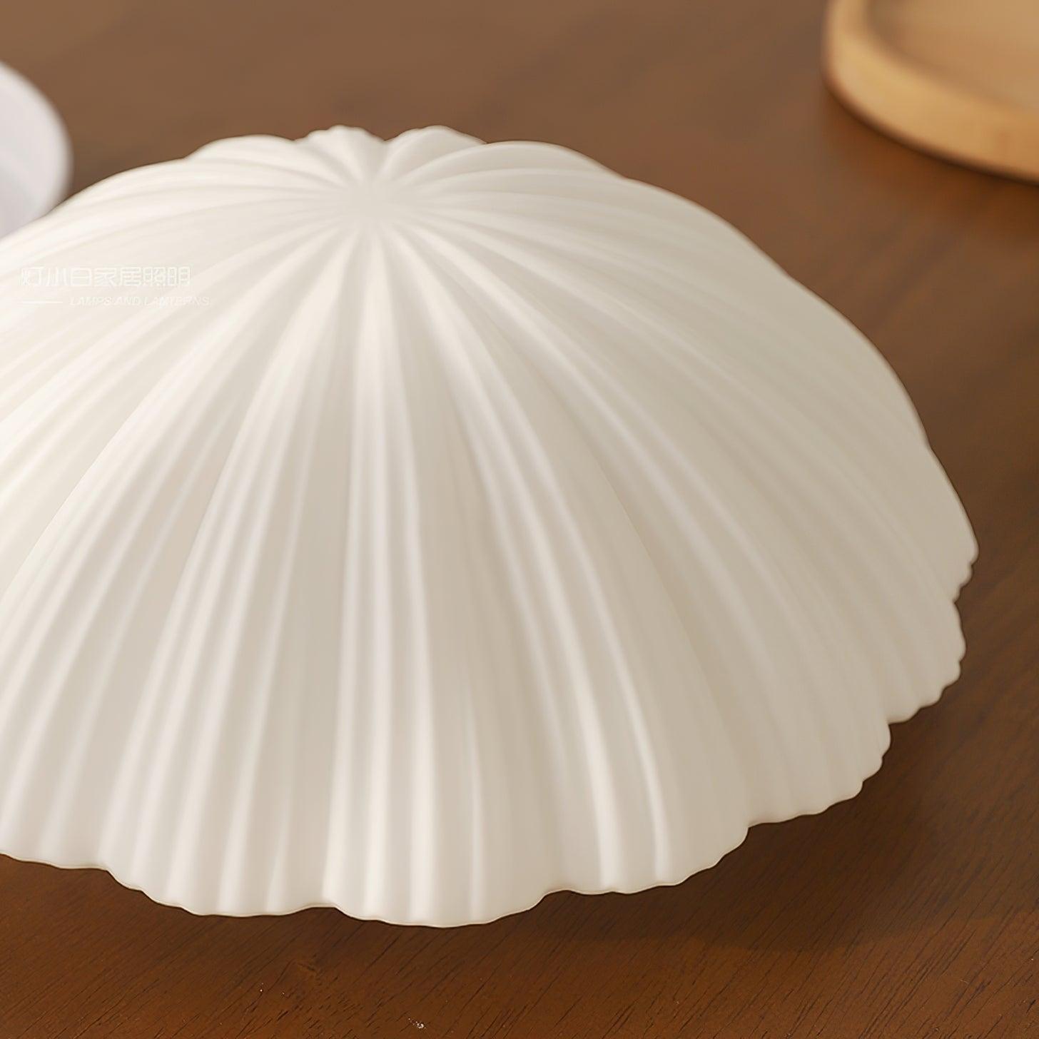 Solara Plafonnier Forme Coquillage Cannelé Doux Élégant