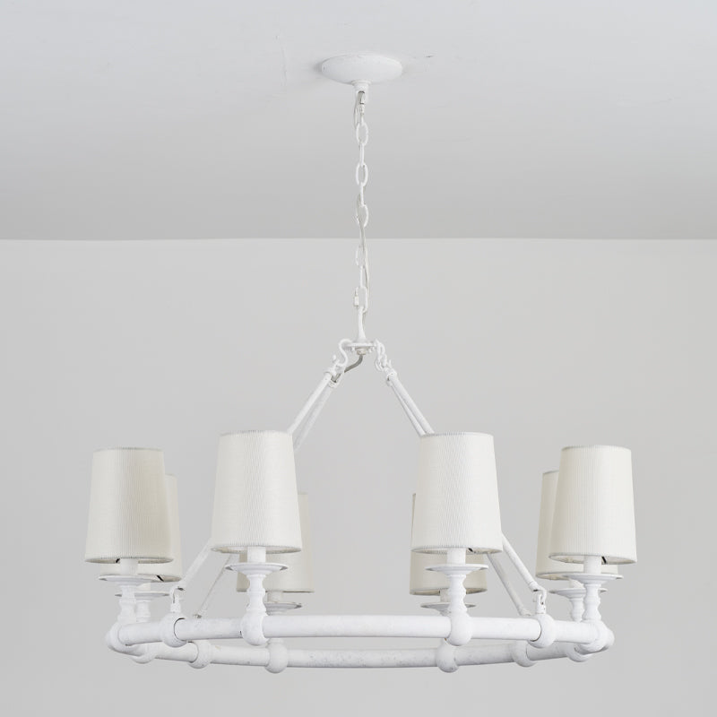 Unite Lustre Rond Industriel Vintage En Métal Doré